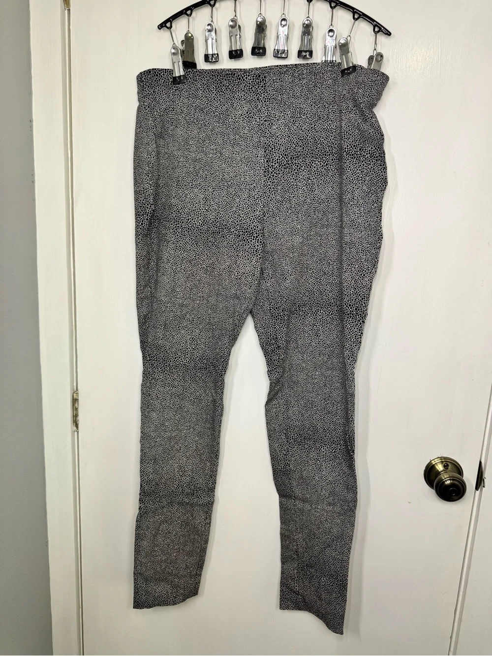 Michael Kors Black & White Microdot Skinny Trousers